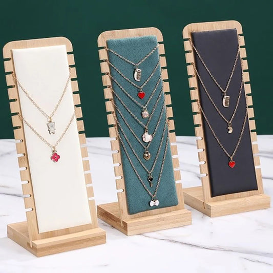 Rangement bijoux collier bois