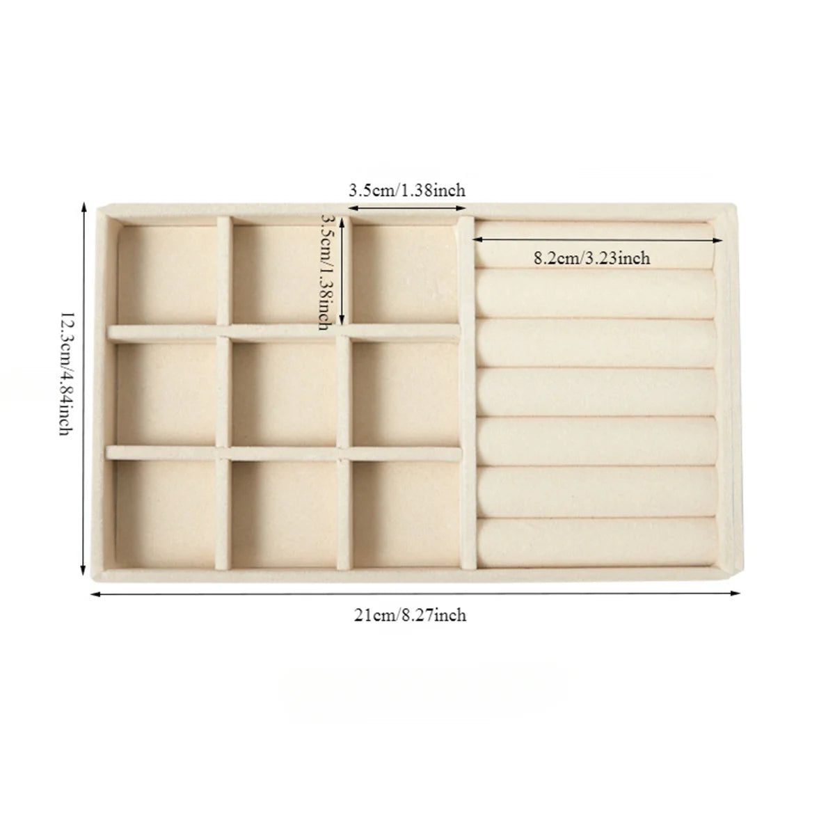 Rangement Bijoux - Plateau tiroir Beige