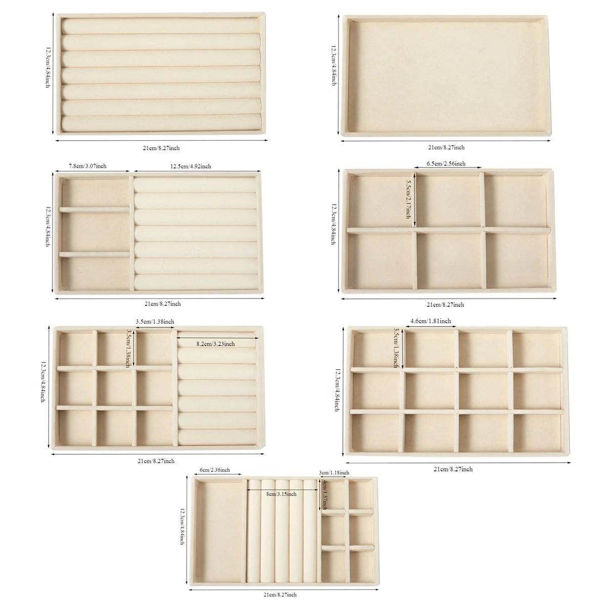 Rangement Bijoux - Plateau tiroir Beige